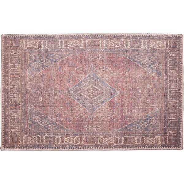 Bungalow Rose Machine Tufted Polyurethane Red Rug Wayfair